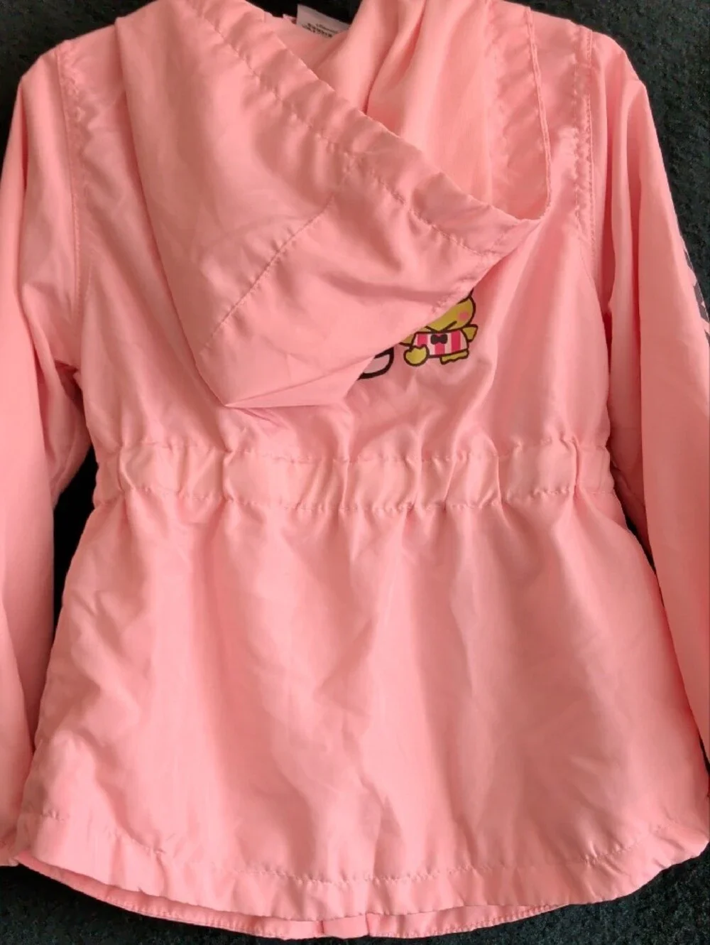 Hello Kitty Light Pink Hooded Raincoat with Front Zipper